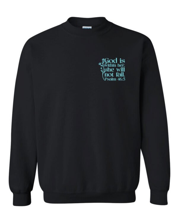 GodiswithHER-black-crewneck-front God Within Crew Psalm 46:5