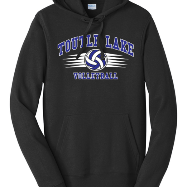 TL-HoodedBlack Toutle Lake Volleyball Hooded Sweatshirt