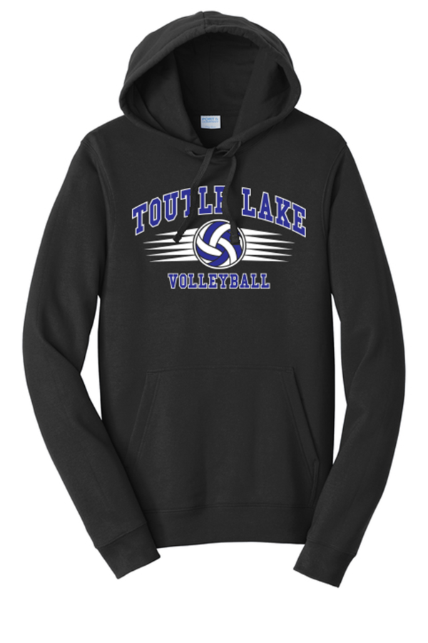 TL-HoodedBlack Toutle Lake Volleyball Hooded Sweatshirt